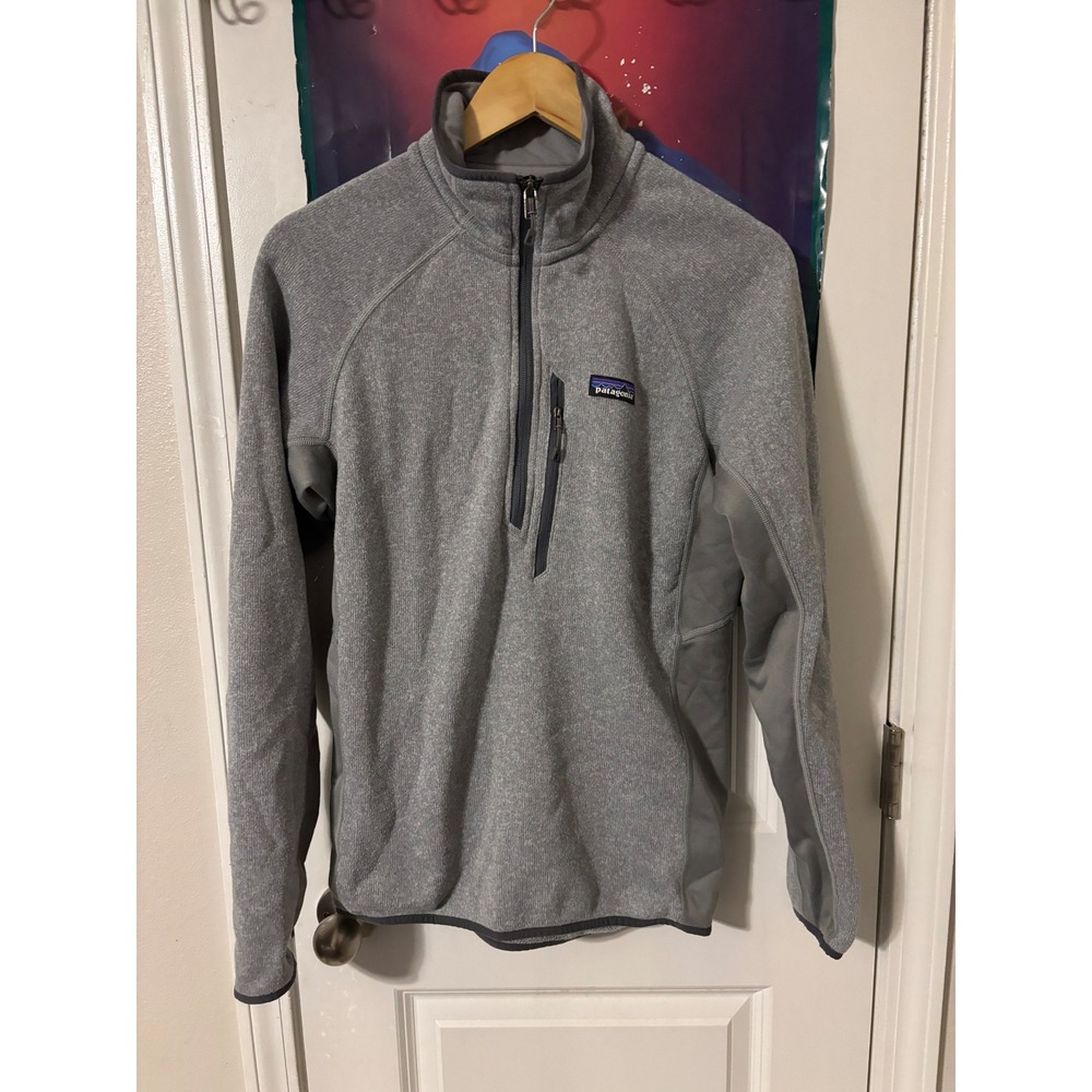 Patagonia Better Sweater 1/4 Zip Fleece Pullover Mens Medium Grey 25523